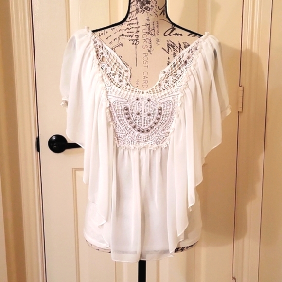 Moa Moa Embroided Bodice Blouse - Picture 5 of 14